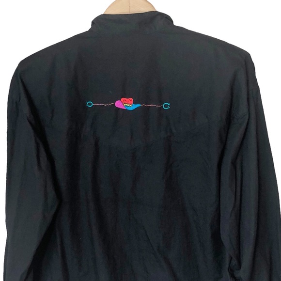 VTG Side Saddle Embroidered Western Button-down Shirt Copyright 1992 Sz M - Picture 6 of 13